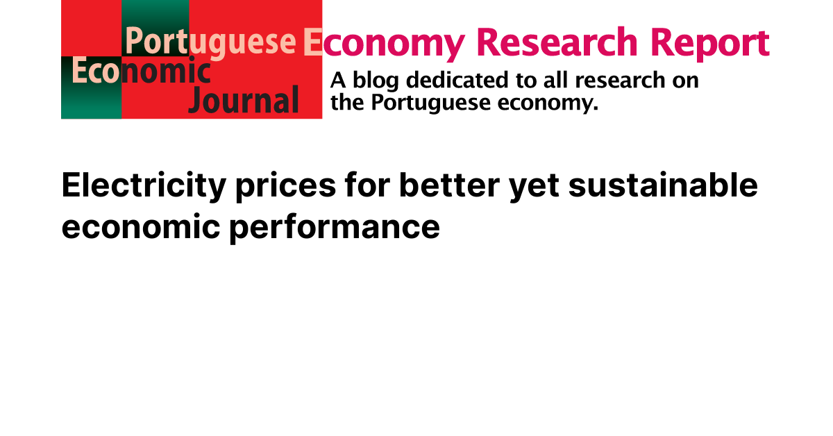 Electricity prices for better yet sustainable economic performance